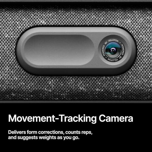 Peloton movement-tracking camera on black surface.