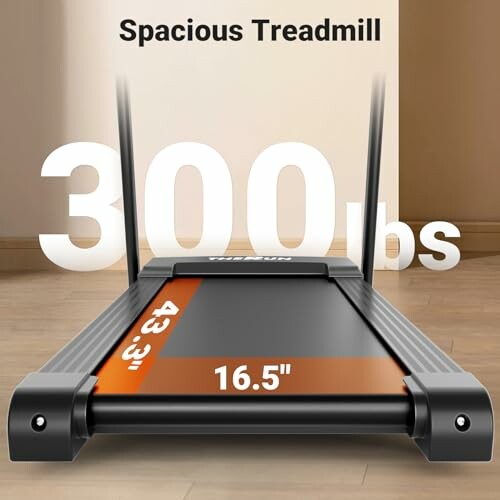 Wide treadmill with 300 lbs capacity